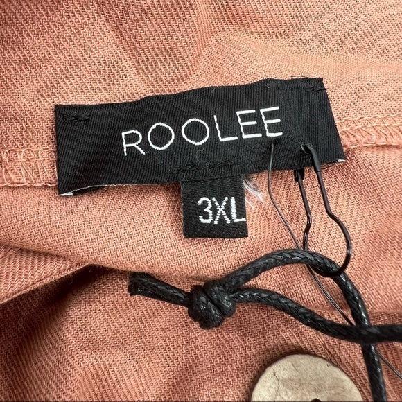 NWT Roolee Orange Button Up Short Sleeve Mini Dress Size 3 XL Women’s - Picture 2 of 10